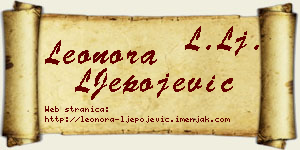 Leonora LJepojević vizit kartica